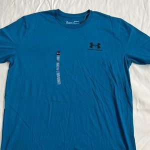 Men’s brand new with tags. Blue size medium under armor t shirt.